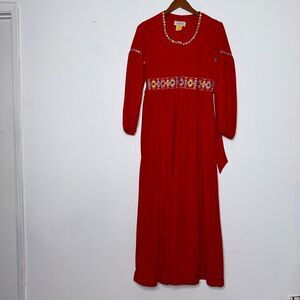 Evelyn Pearson Vintage Embroidered Lounge Robe Size 8
